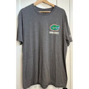 Bud Light Florida Gators T-Shirt Mens XL Heather Grey NCAA Graphic Tee Short Slv